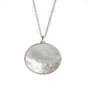 Etched Mother of Pearl Pendant - 1 Piece - Unboxed