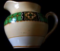Cream Jug Booths Silicon China Celtic Design Circa 1930 Rarer Cross & Squares Pattern