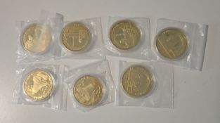 7x Chernobyl Nuclear Disaster Commemorative Gold Plated Coin Bell 1986