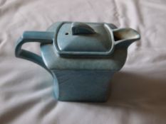 George Clews Perfecto Ware Teapot Circa 1935 Deco Style 19cm L 11cm W 14cm H To Tip Handle