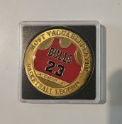Collection of 9 Michael Jordan Gold Plated Coins