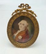Miniature Watercolour Portrait of Louis XVI - Circa 1800's