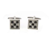 Swarovski Crystal Check Board Cufflink - Unboxed x 5