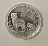 Collection of 37 Year of The Tiger Silver Plated Coins
