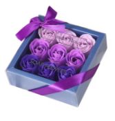 9Pcs Boxed Rose Bath Body Flower Floral Soap Scented Rose Flower Essential Oil Soap Gift