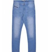 Lambretta Men's Chester Straight Fit Denim Jeans - Light Blue Size 38 RRP £60