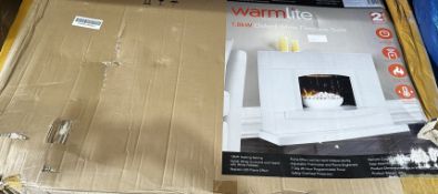 Warmlite Oxford White Fireplace Suite. RRP £250 - Grade U