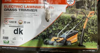 YardForce Electric Lawn Mower and Grass Trimmer. RRP £200 - Grade U