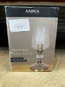 Anika Hurricane Table Lamp. RRP £30 - Grade U