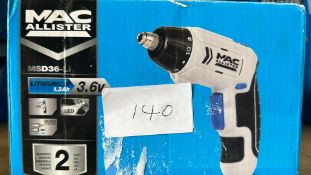 Mac Allister Electric Screwdriver. RRP £30 - Grade U