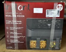 Instant Vortex Plus Dual Air Fryer. RRP £120 - Grade U