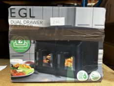 EGL Dual Air Fryer. RRP £80 - Grade U