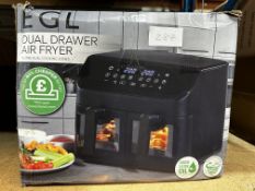 EGL Dual Air Fryer. RRP £80 - Grade U