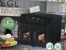 EGL Dual Air Fryer. RRP £80 - Grade U