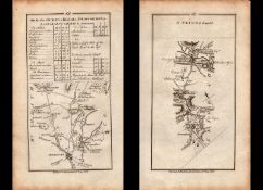 Ireland Rare 177 Antique 245 Yr-Old Map Sligo Mullingar Sonna Lough Roscommon