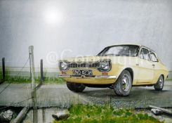 Ford Escort MK1 1960's Nostalgic Iconic British Car Large Metal Wall Art