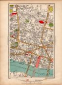 Pre-War London St Pauls Cathedral, Cheapside, Finsbury, 1937 Map-177.