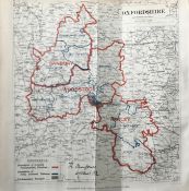 Antique 139 Years-Old Scarce Map Oxfordshire 1885 Boundary Changes.