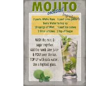 Mojito Cocktail Cocktail Ingredients Metal Wall Art