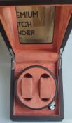 A High-Quality Smart Cube Watch Winder Display Box for 2 Watches.