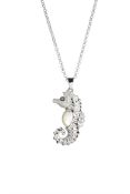 Seahorse Pendant, With Swarovski Crystals and Mother of Pearl - Unboxed x 3