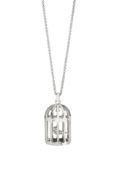 Birdcage Necklace With Swarovski Crystal Bird - Unboxed x 5