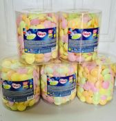 5 X Tubs Frisia UFO Sour Mix Saucers 375g NEW SEALED TUBS BBE 2/25