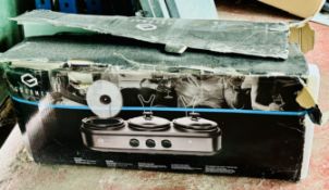 Sensio Home Gourmet 7.1L Triple Slow Cooker/Buffet server Customer Return, New Broken Pots