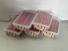 5 X VIDAL STRAWBERRY PENCILS NEW SEALED TUBS BBE 9/25