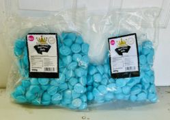 2 x Paint Balls Sugar Coated Blue Marshmallows By Kingsway- 2 x 900g