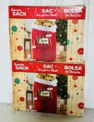 2 x Santa Sack Oversized Luxury Faux Fur Christmas Stocking New Sealed Boxes
