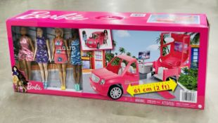 Barbie Playset With 4 Dolls and Transforming Limo Vehicle New Sealed Box