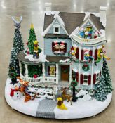 Disney Animated Christmas Holiday House With LED Lights & Sounds New Sealed Box