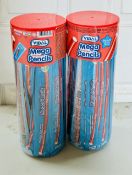 2 x Vidal Mega Strawberry Pencils Sealed tubs, 40 per tub BBE 6/25