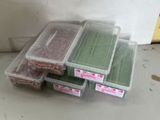5 X TUBS SWEETS 2 X STRAWBERRY PENCILS & 3 X FIZZY APPLE BELTS NEW SEALED TUBS