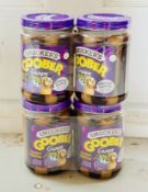 4 x Jars Smucker Goober Grape Peanut Butter & Grape Jelly Stripes New Sealed Jars