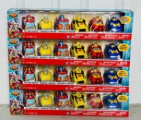 4 x Transformers Rescue Bots Academy Pull Back Cars 6 Pack