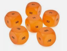 50 x 24 Hour Clock Cubes Learning Dice Foam Hope Education Pack of 6