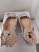 Silver Sling Back Shoes Small Size 3-4