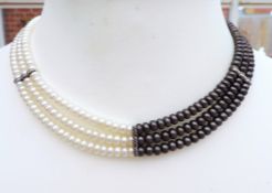 Cultured Pearl Necklace Silver Clasp New With Gift Box
