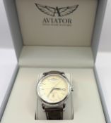 New Aviator Douglas Day-Date Pilot Watch Current Online Retail Price £845