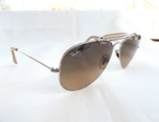 Vintage Ray-Ban Aviator Outdoorsman Leather Sunglasses B&L c.1980's