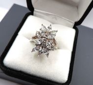 Sterling Silver 3CT Matara Diamond Ring New With Gift Box