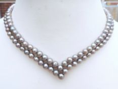 Cultured Pearl Necklace Silver Clasp RRP £235