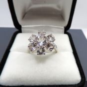 Sterling Silver 2.7CT Moissanite Ring New With Gift Pouch