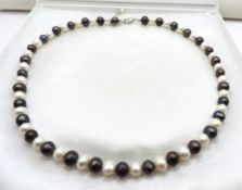 Cultured Pearl Necklace Silver Clasp New With Gift Pouch