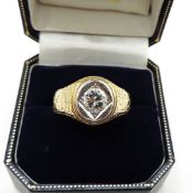 Edwardian 18K Gold Old Mine Cut 1.25 Carat Diamond Ring London Hallmark 1903
