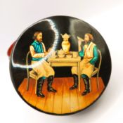 Vintage Russian Lacquer Box Hand Painted 7cm High