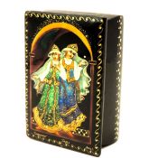 Vintage Russian Fairy Tale Hand Painted Lacquer Box Artist Signed