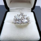 Sterling Silver 8 Carat Matara Diamond Ring New With Gift Box
